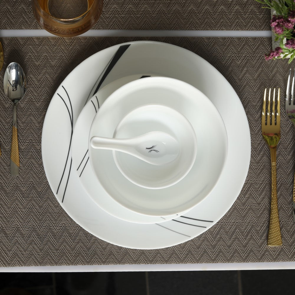 33 Pc White Corelle Shape Dinner Set - SKB2330