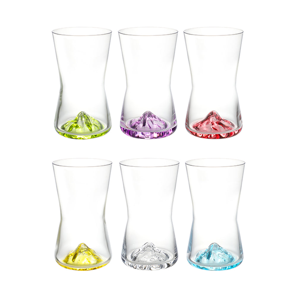 Colourful Whisky Glass 320 Ml - Set Of 6 Pcs