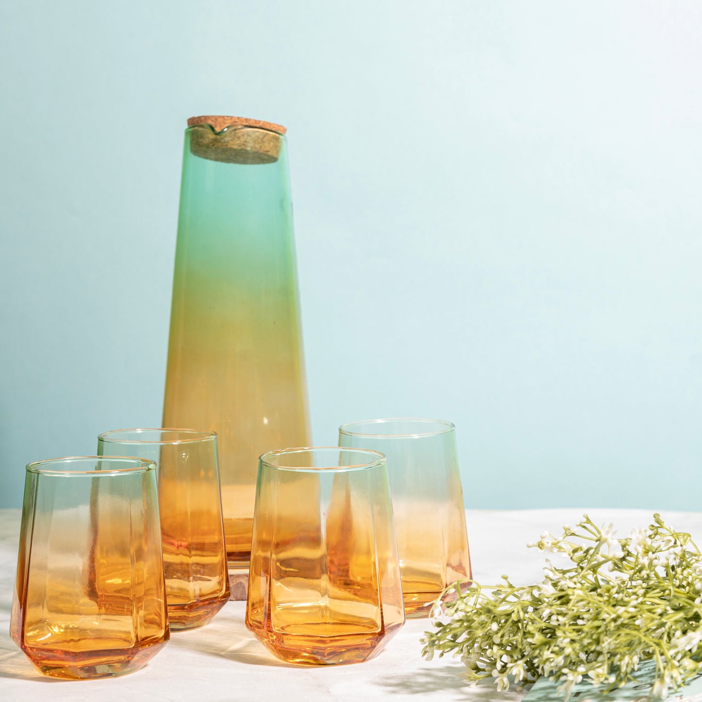 Yamasin - Decanter Set - Combination Glass 1200 ml + 320 ml Set of 5 Pcs