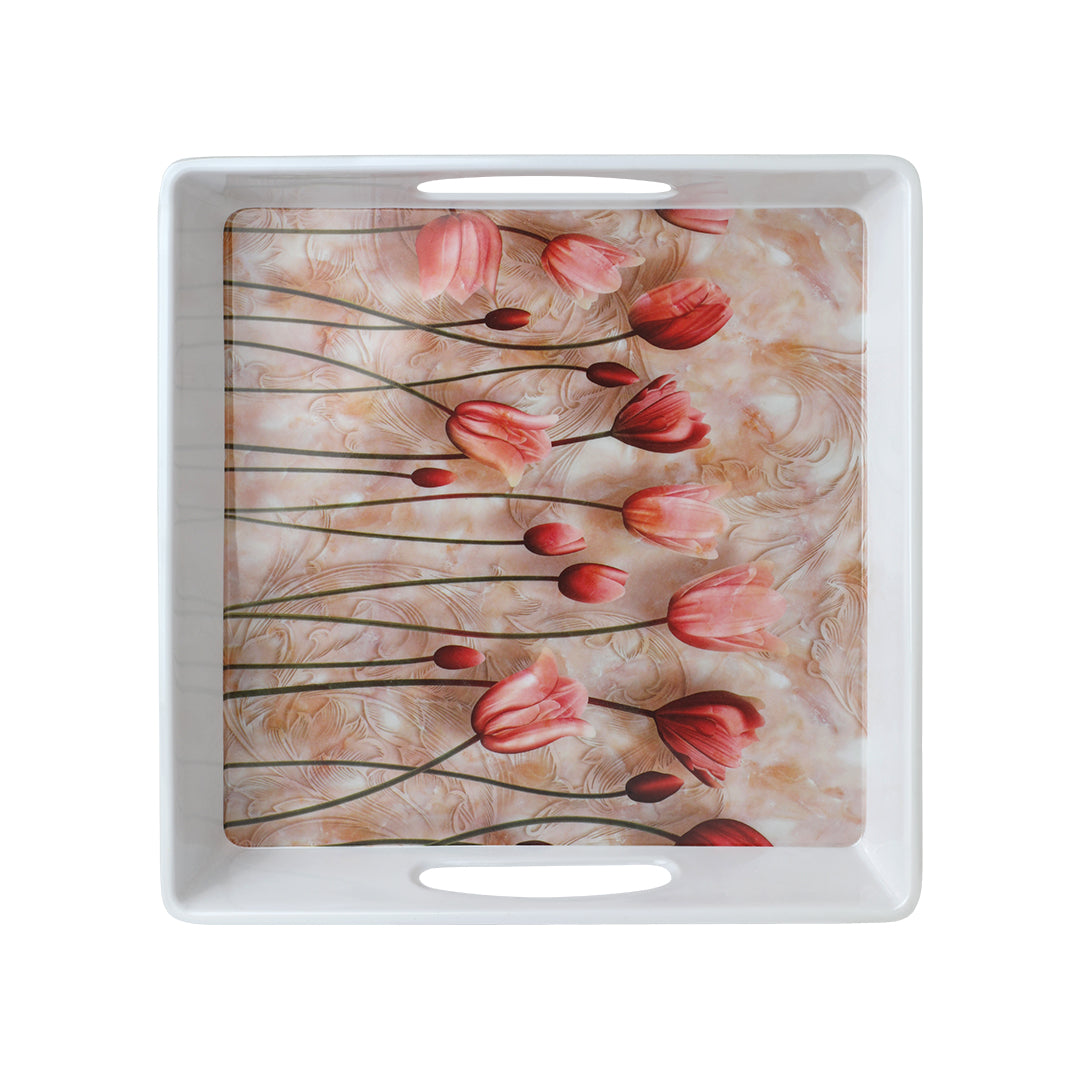 Gardenia Melamine Tray Large – Set of 2 Pcs – Design No. 604