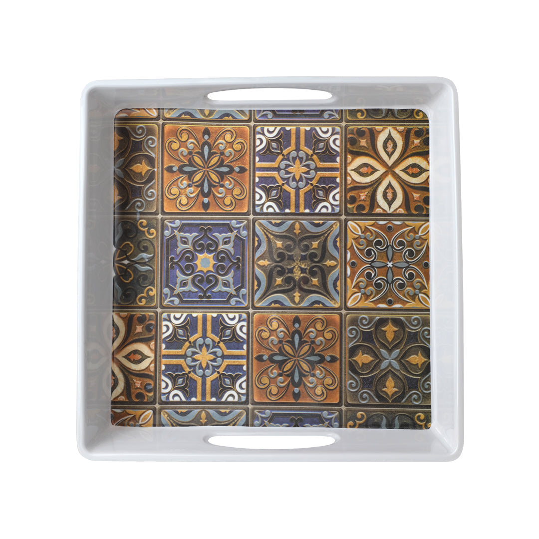 Gardenia Melamine Tray Large – Set of 2 Pcs – Design No. 606