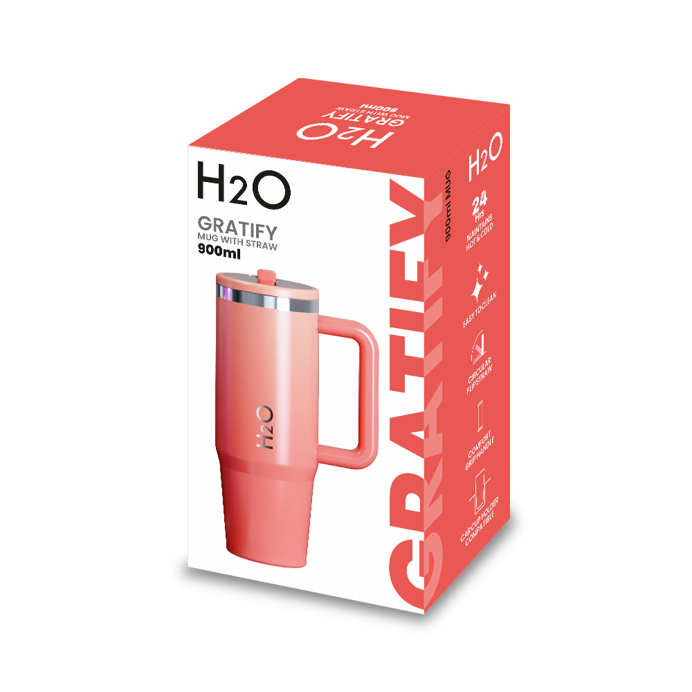 Gratify Mug With Straw 900 Ml