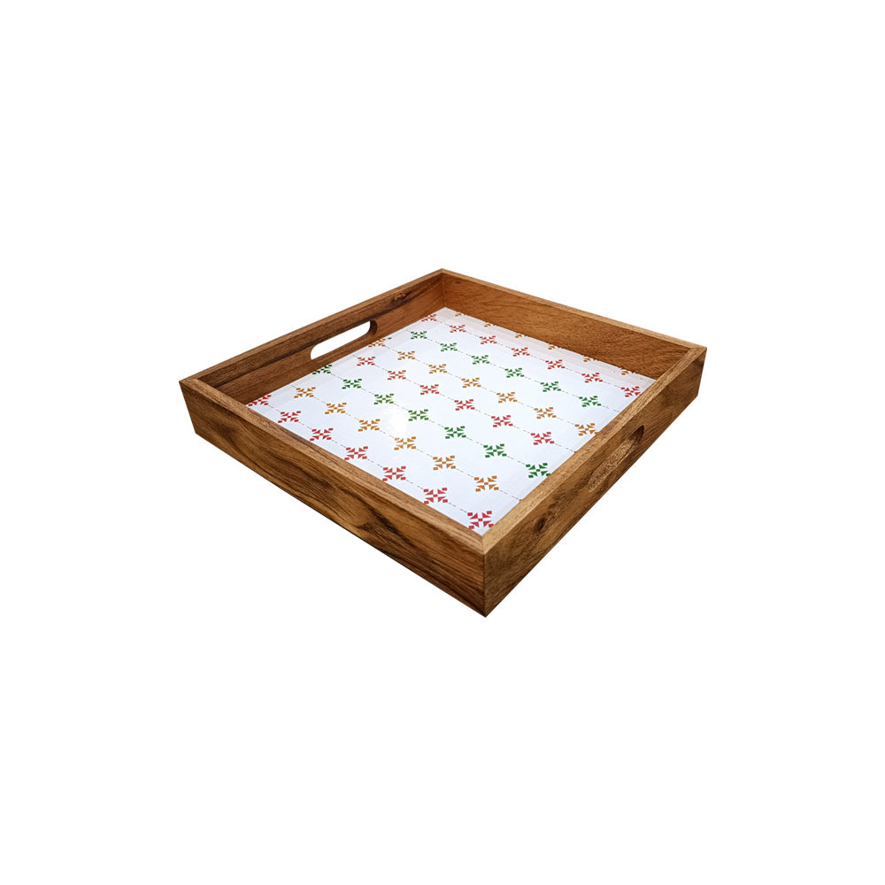 Turin Square Wooden Tray (Large) - (Medium) - (Small) - Set of 1 Pc