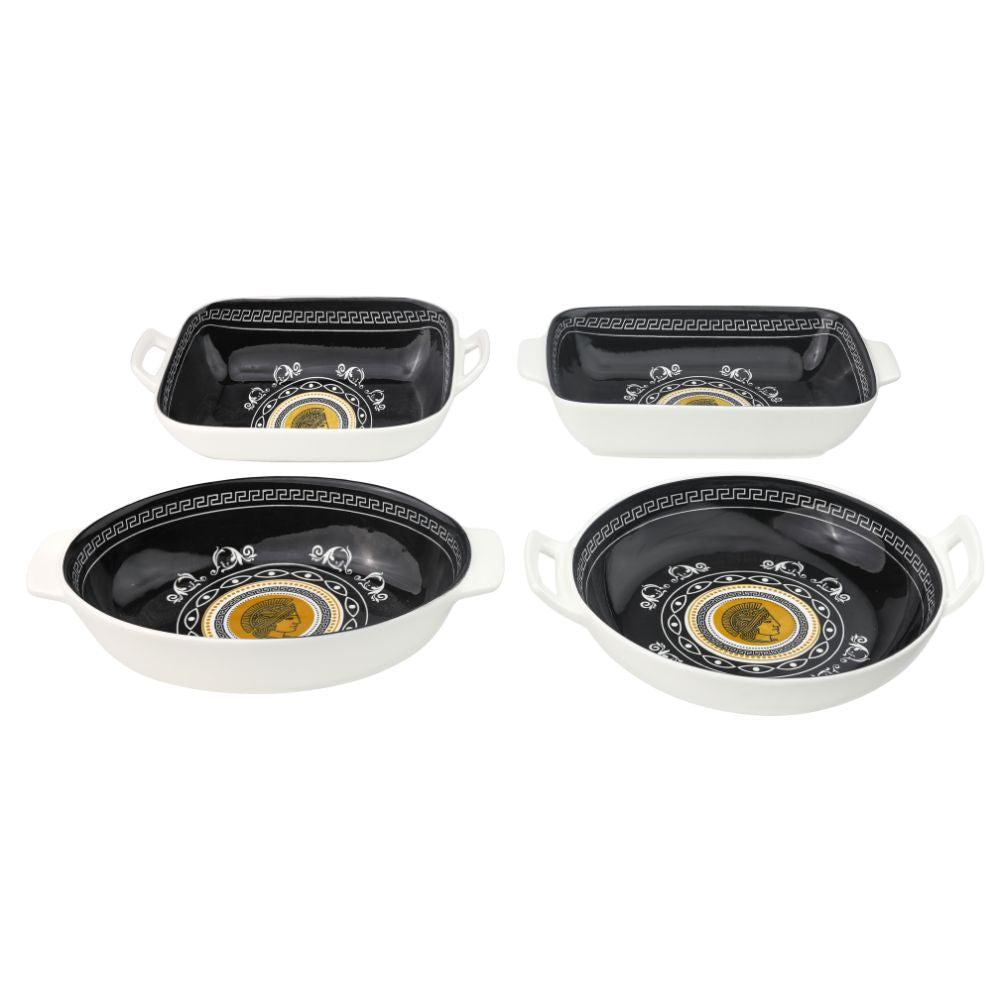 Zenith Platter With Handle Set Of 4 Pc