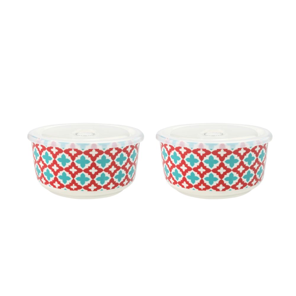 Syndra Bowl With Lid 600 Ml - Set Of 2 Pc