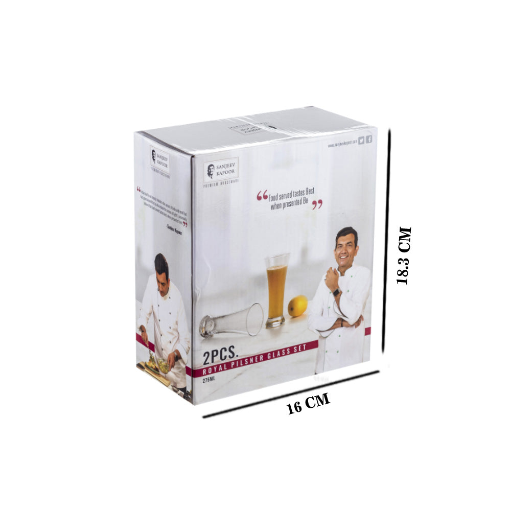Royal Pilsner Glass 275 Ml - Set of 2 Pcs