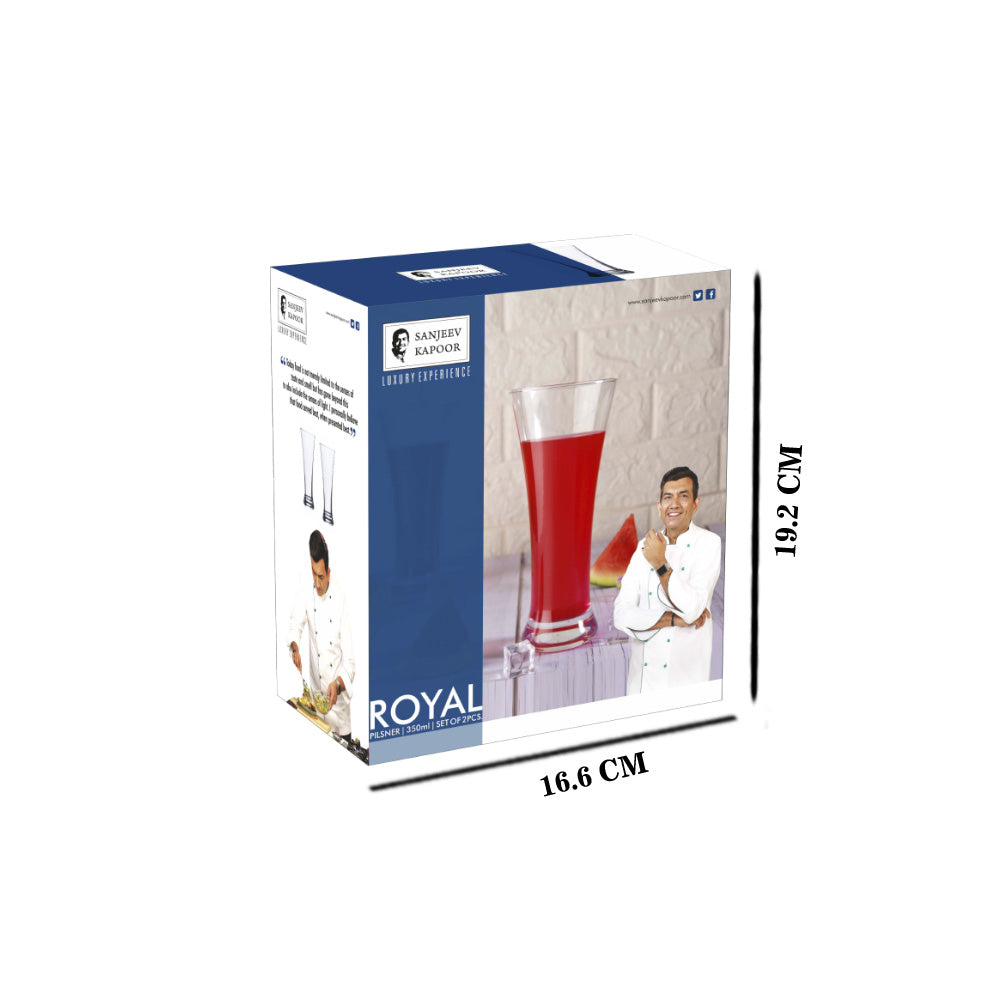 Sanjeev Kapoor - Royal Pilsner Glass 350 ml - Set of 2 Pcs