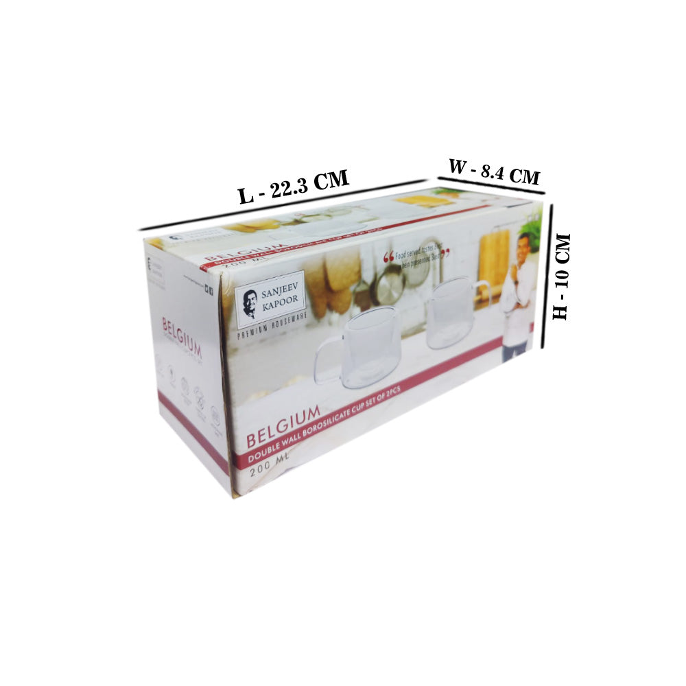 Belgium Double Wall Glass Cup