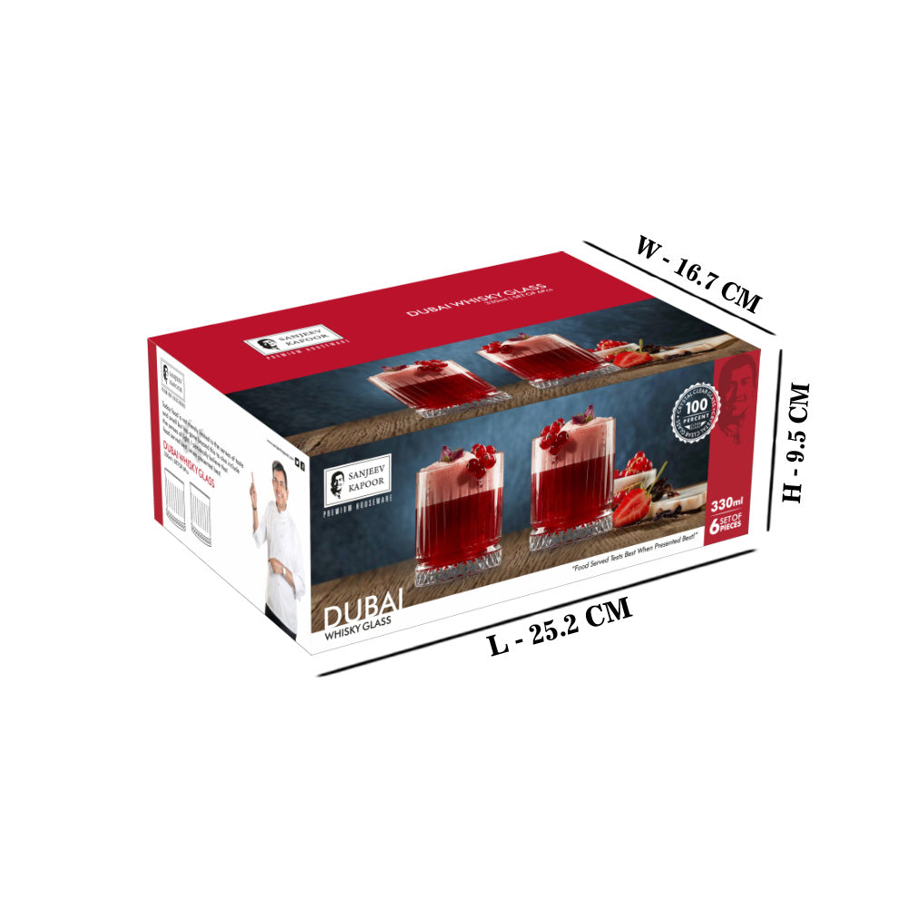 Dubai Juice Glass 230 Ml - Set of 6 Pcs