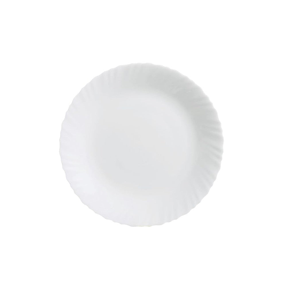 White Feston Shape Quarter Plate - 7.5" Set of 1 PC