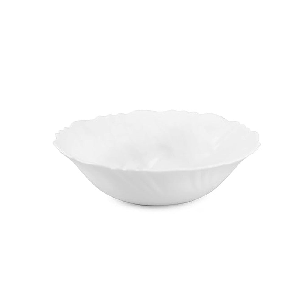 White Feston Shape Serving Bowl - 7" Set of 1 PC