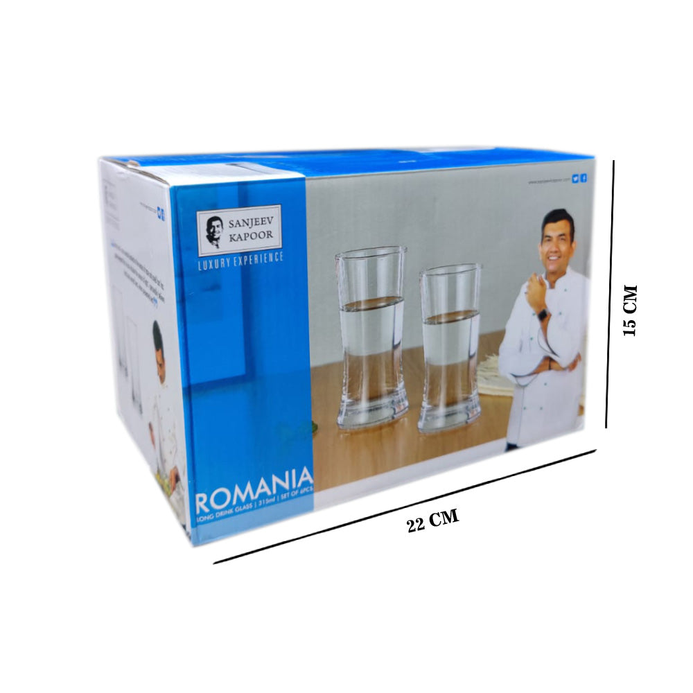 Romania Long Drink Glass