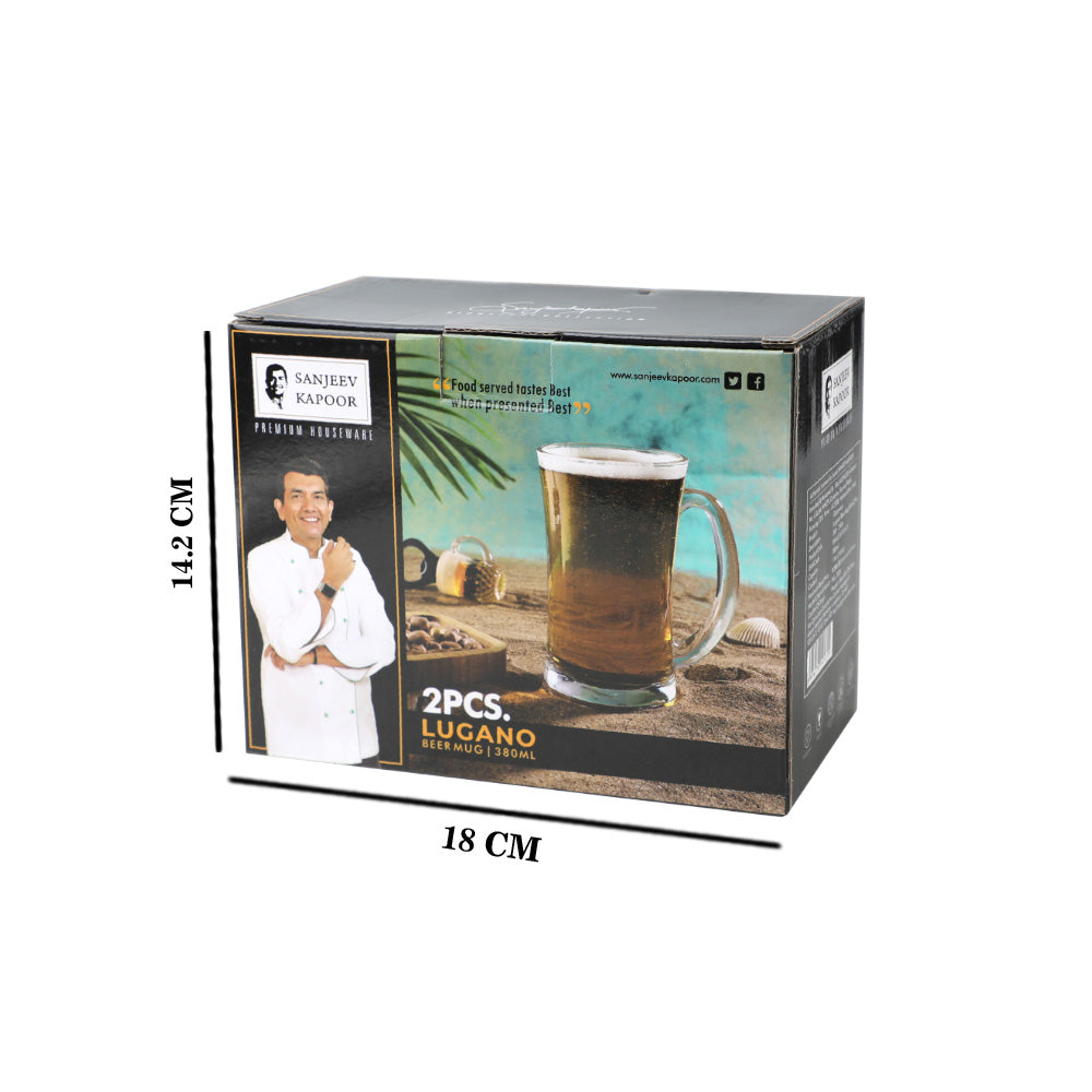 Sanjeev Kapoor - Lugano Beer Mug 380 Ml - Set of 2 Pcs