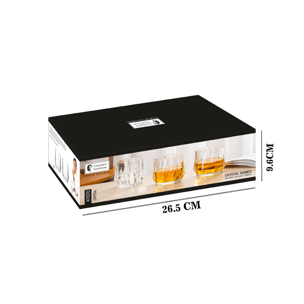 Sanjeev Kapoor - Kyoto Whisky Glass 350 ml - Set of 6 Pcs