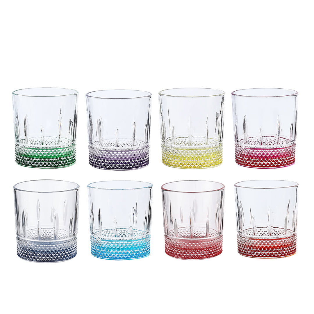 Oslo Whisky Coloured Glass 330 ML - Set of 8 Pcs – Raj Imports