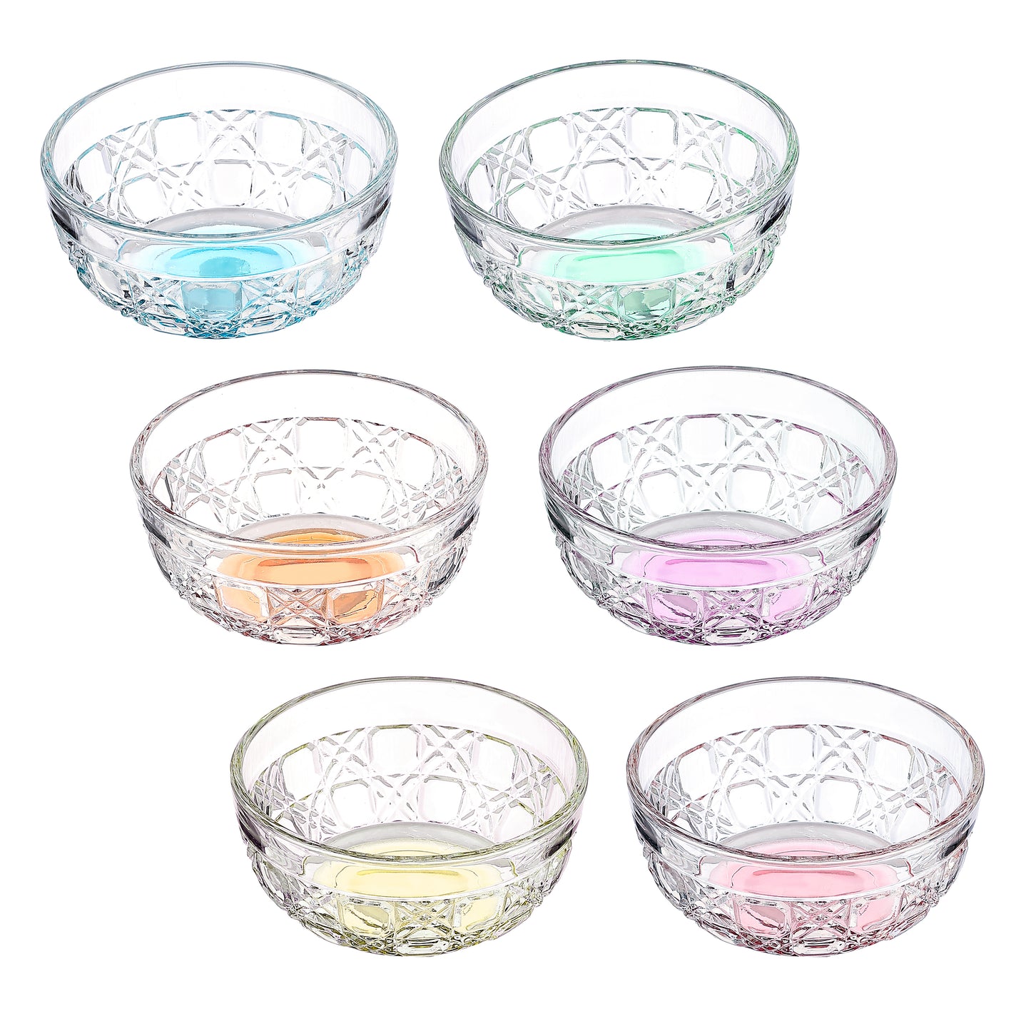 Baku Coloured Bowl 300 ML - Set of 6 Pcs