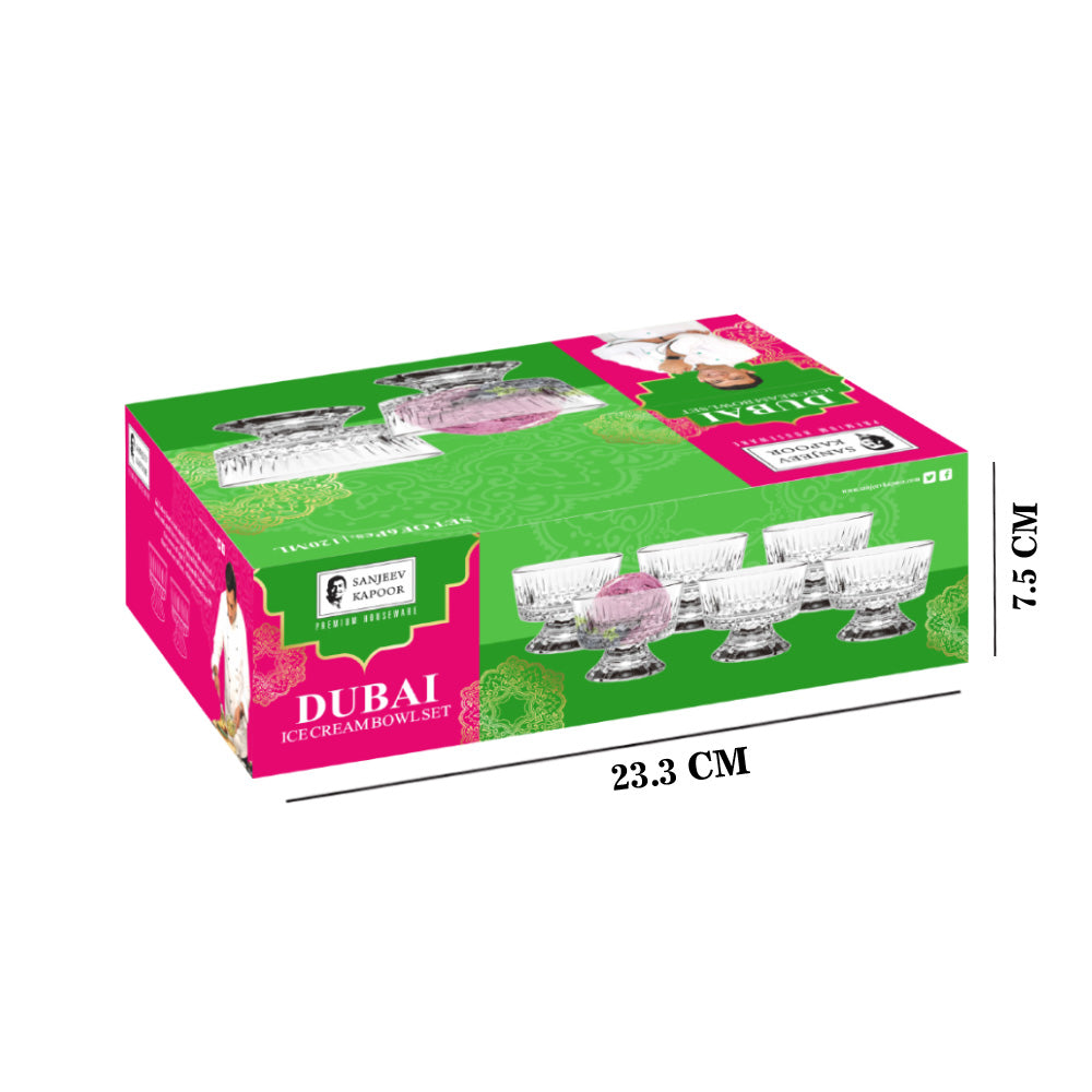 Dubai Ice Cream Bowl 120 ML - Set of 6 Pcs