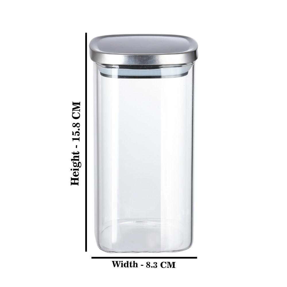 Classic Borosilicate Square Jar 750 ML / 1000 ML - 1 PC