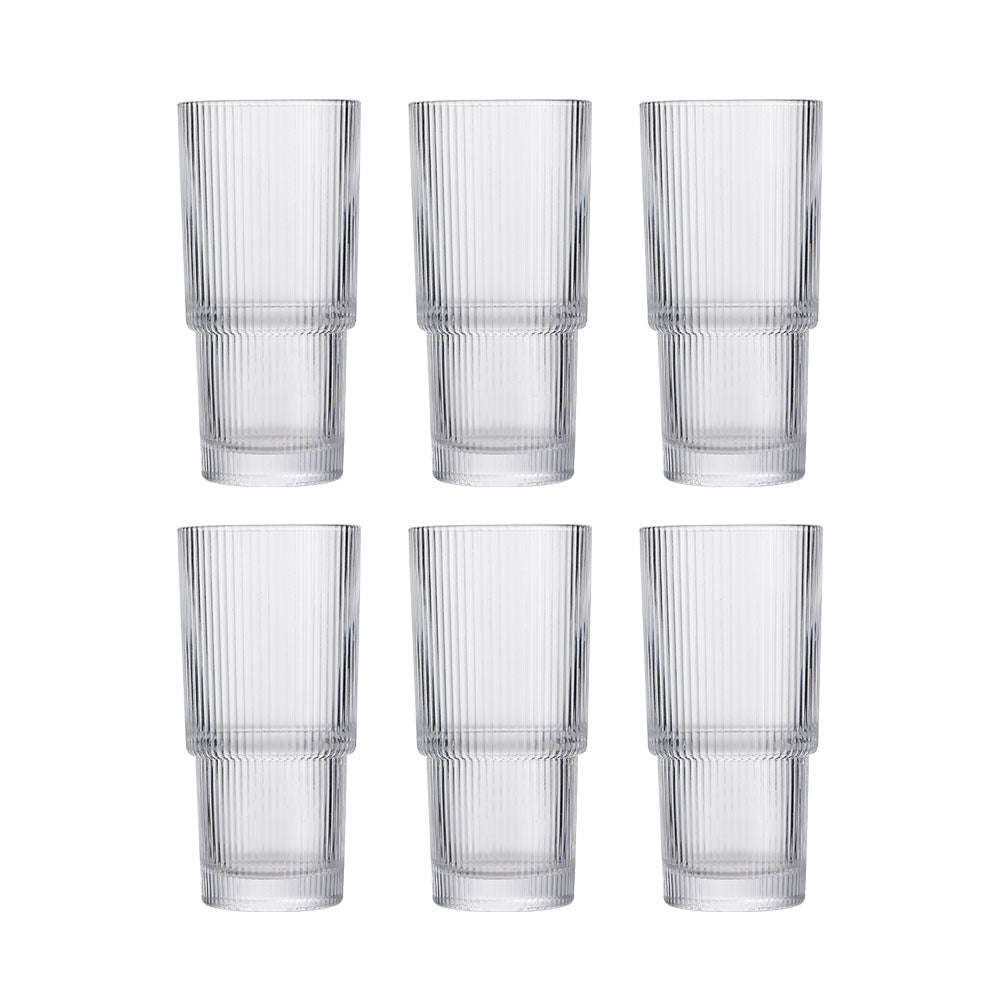 Stackable Water Glass - 300ML, Set of 6 PCS