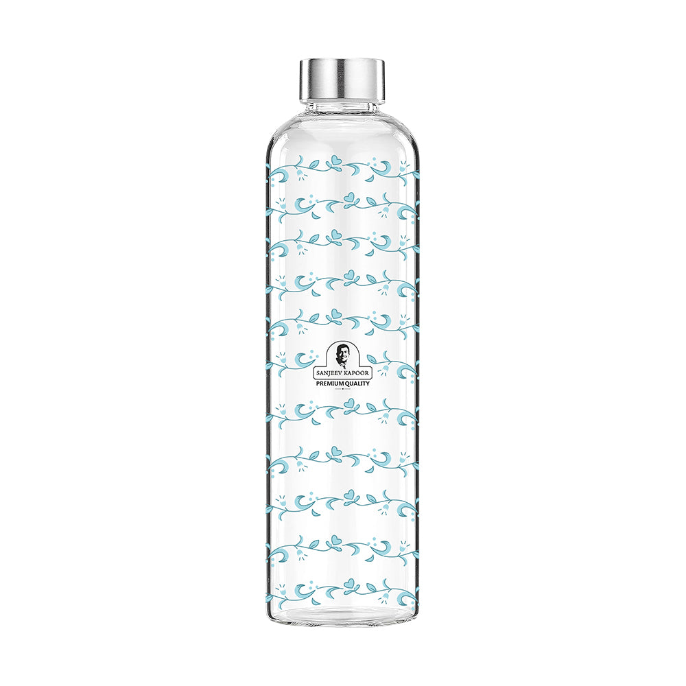 Moonstone Borosilicate Round Bottle with Steel Lid - 1000 ML