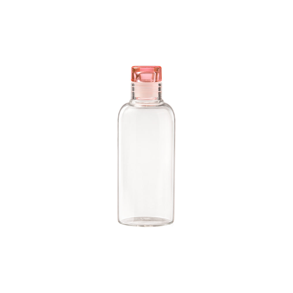 Verona Borosilicate Round Bottle with Lid - 350 ML - Pink