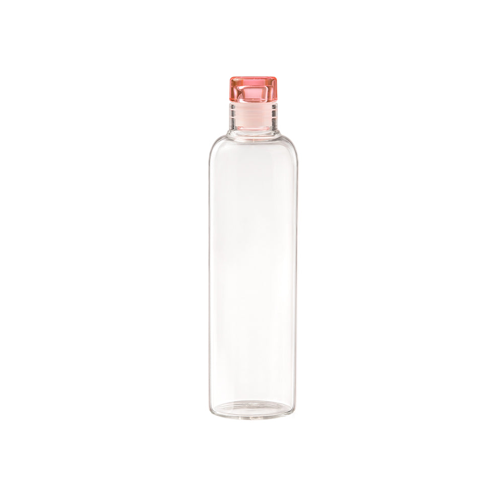 Verona Borosilicate Round Bottle with Lid - 500 ML - Pink