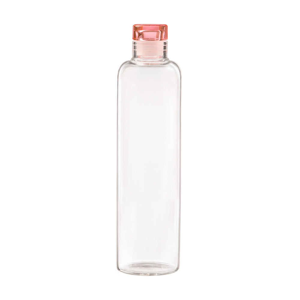 Verona Borosilicate Round Bottle with Lid - 1000 ML - Pink