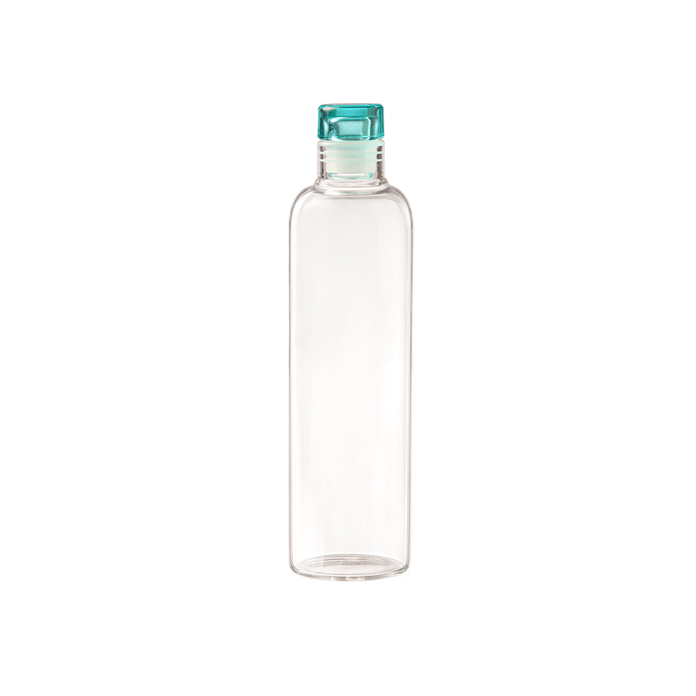 Verona Borosilicate Round Bottle with Lid - 500 ML - Sea Green
