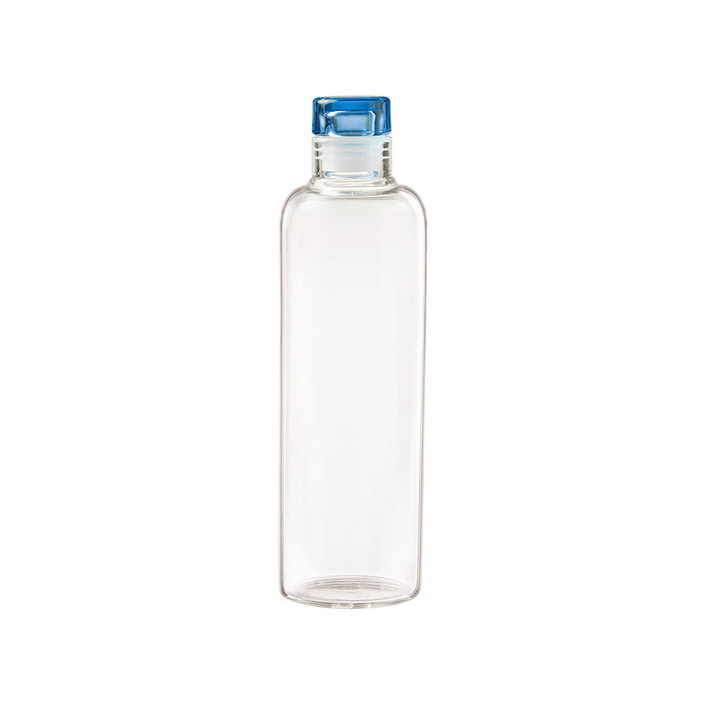 Verona Borosilicate Round Bottle with Lid - 750 ML - Blue