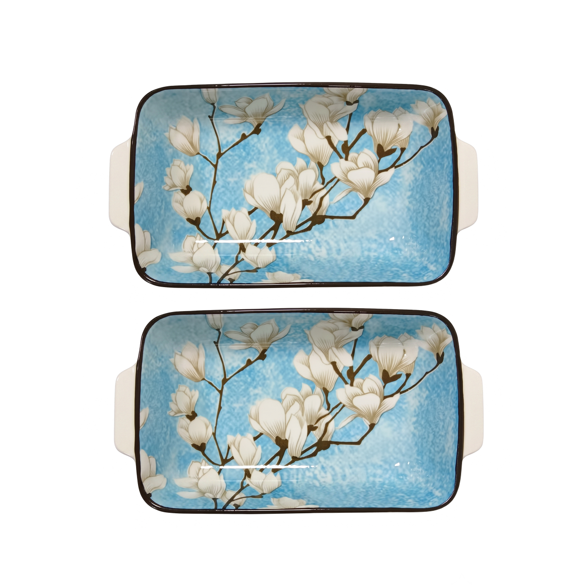 Vespar 9'' Rectangle Dish Set - Set Of 2 Pc