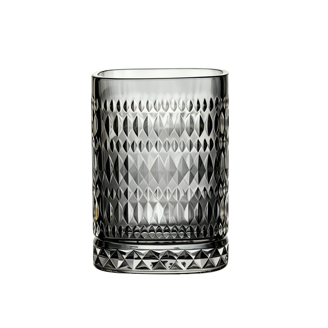 Axis Square Glass 270 Ml - Smoke Grey - Set Of 6 Pcs