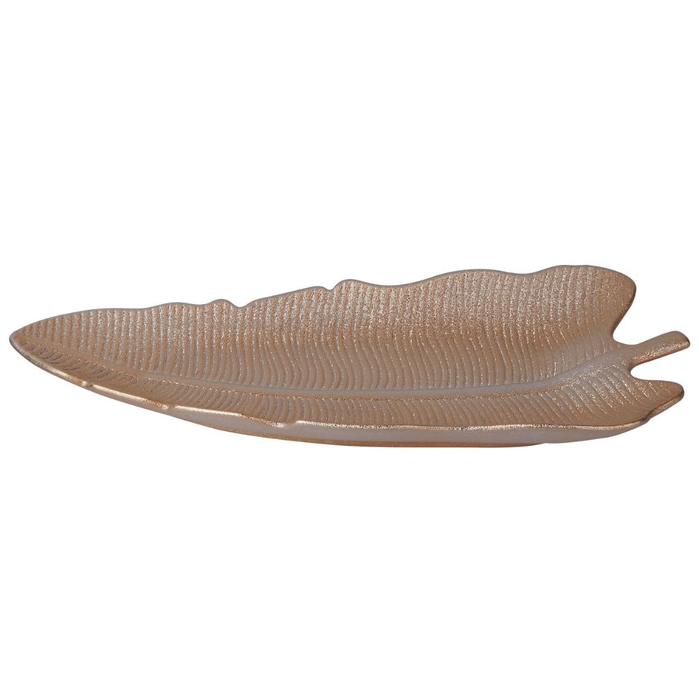 Yamasin - Lotus Leaf Serving Platter - 30.5 Cm Set Of 1 Pc - Rose Gold