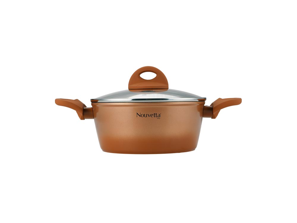 Flame Guard Forged Casserole with Lid - Copper 20 cm