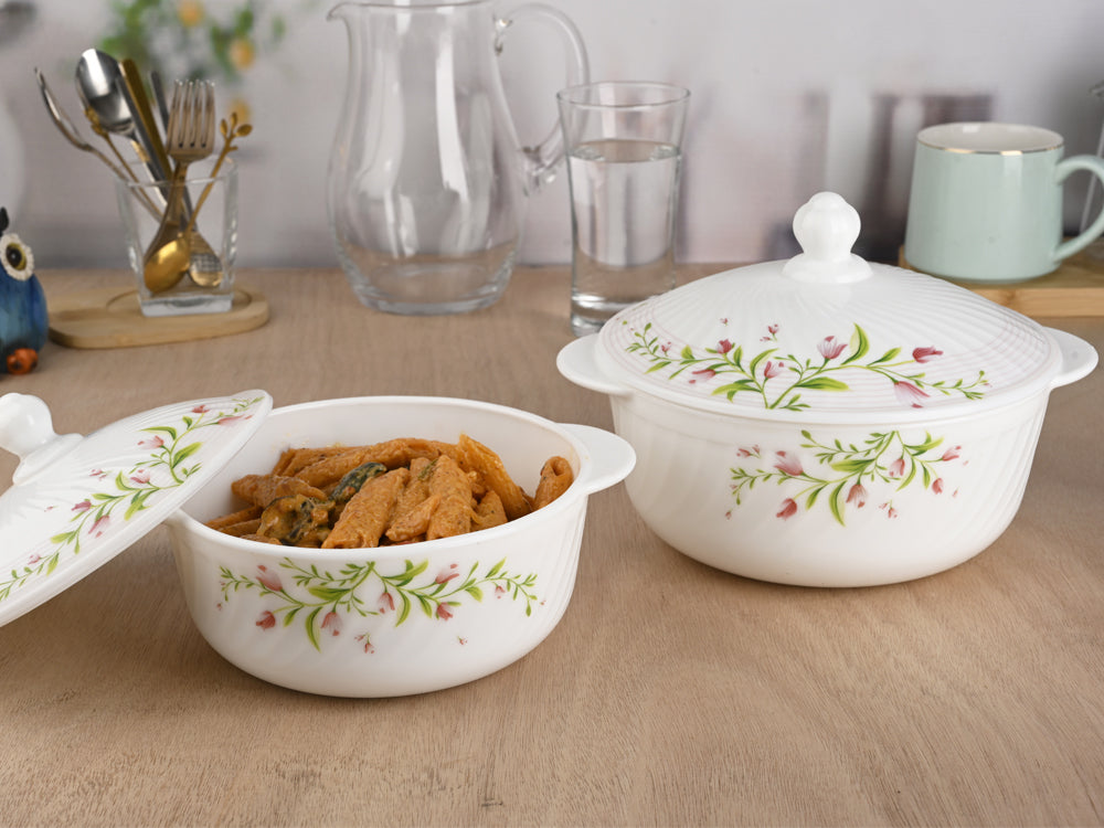 Harmony White Round Casserole