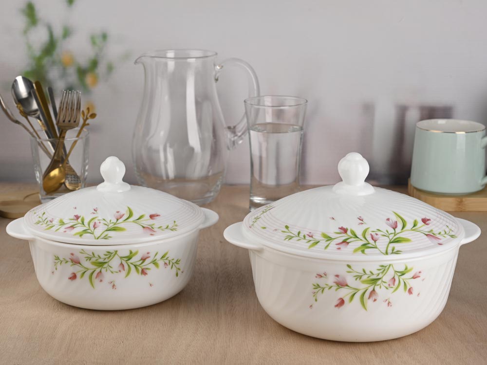 Harmony White Round Casserole