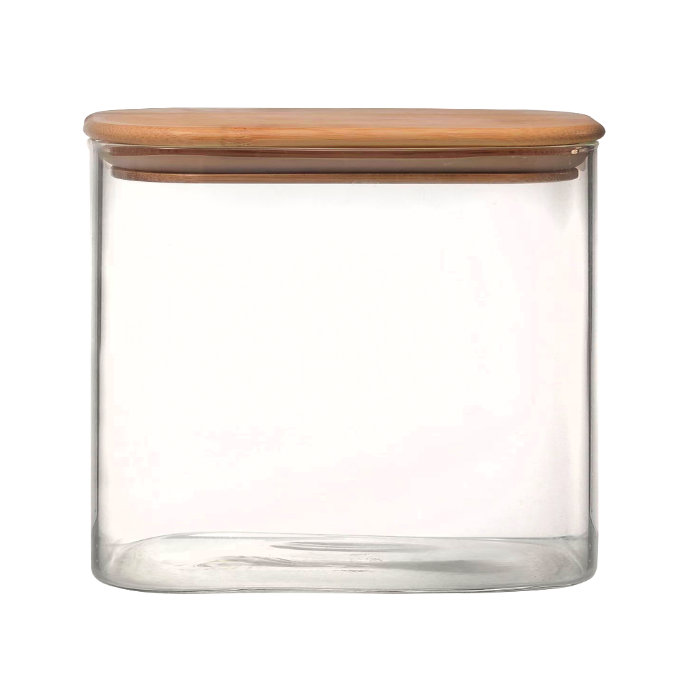 Vera Borosilicate Rectangle Jar 1100 ML - 1 Pc