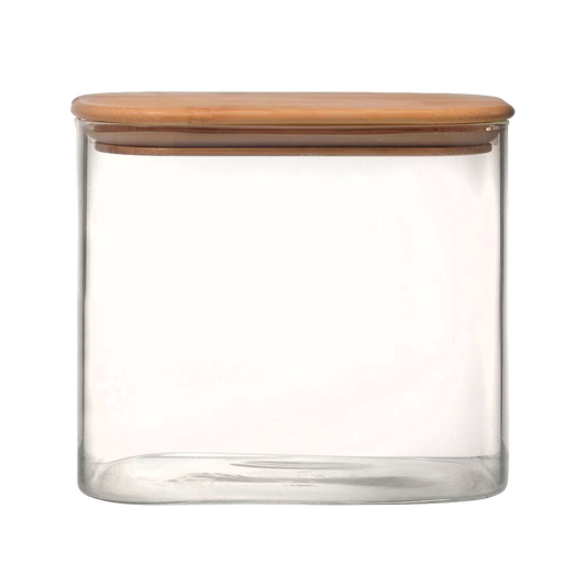 Vera Borosilicate Rectangle Jar 1100 ML - 1 Pc