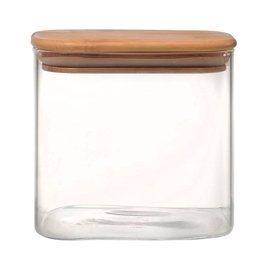 Vera Borosilicate Rectangle Jar 900 ML - 1 Pc