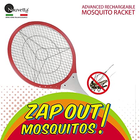 Professional Electric Racket Advanced Electrical Rechargeable Mosquito Racket - Red / Blue / Green ...