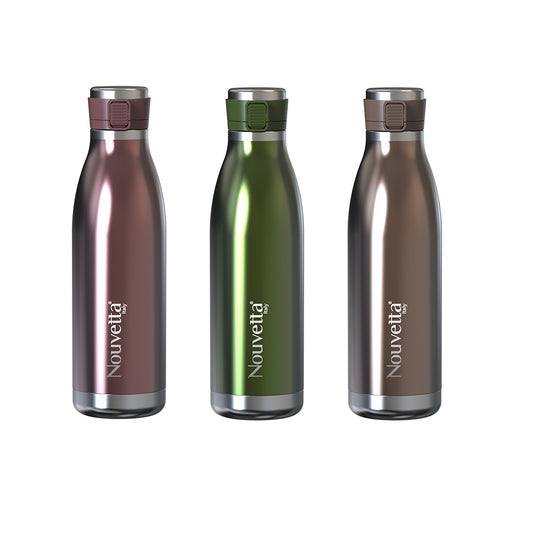 Camry Double Wall Bottle - Green / Copper / Rose 750 ML