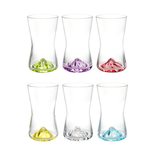 Colourful Whisky Glass  320 Ml - Set Of 6 Pcs