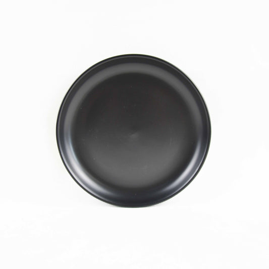 Zoro Straight Shape Quarter Plate 8" Set of 1 Pc - Black Matt