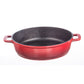 Diecast 1 Pc Kadai with Lid - Red & Black 26 cm