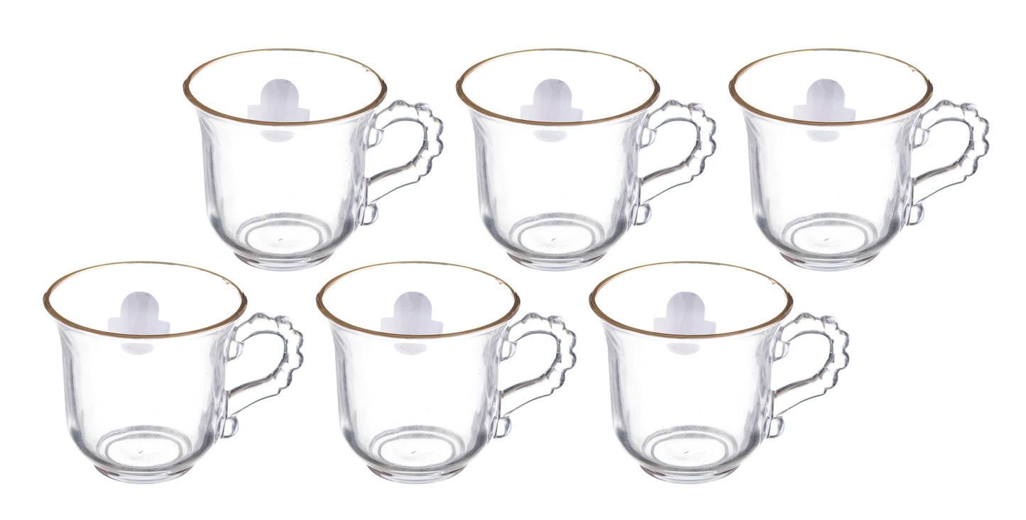 Yamasin - Crystal Glass Mug 210ml - Set Of 6 Pcs