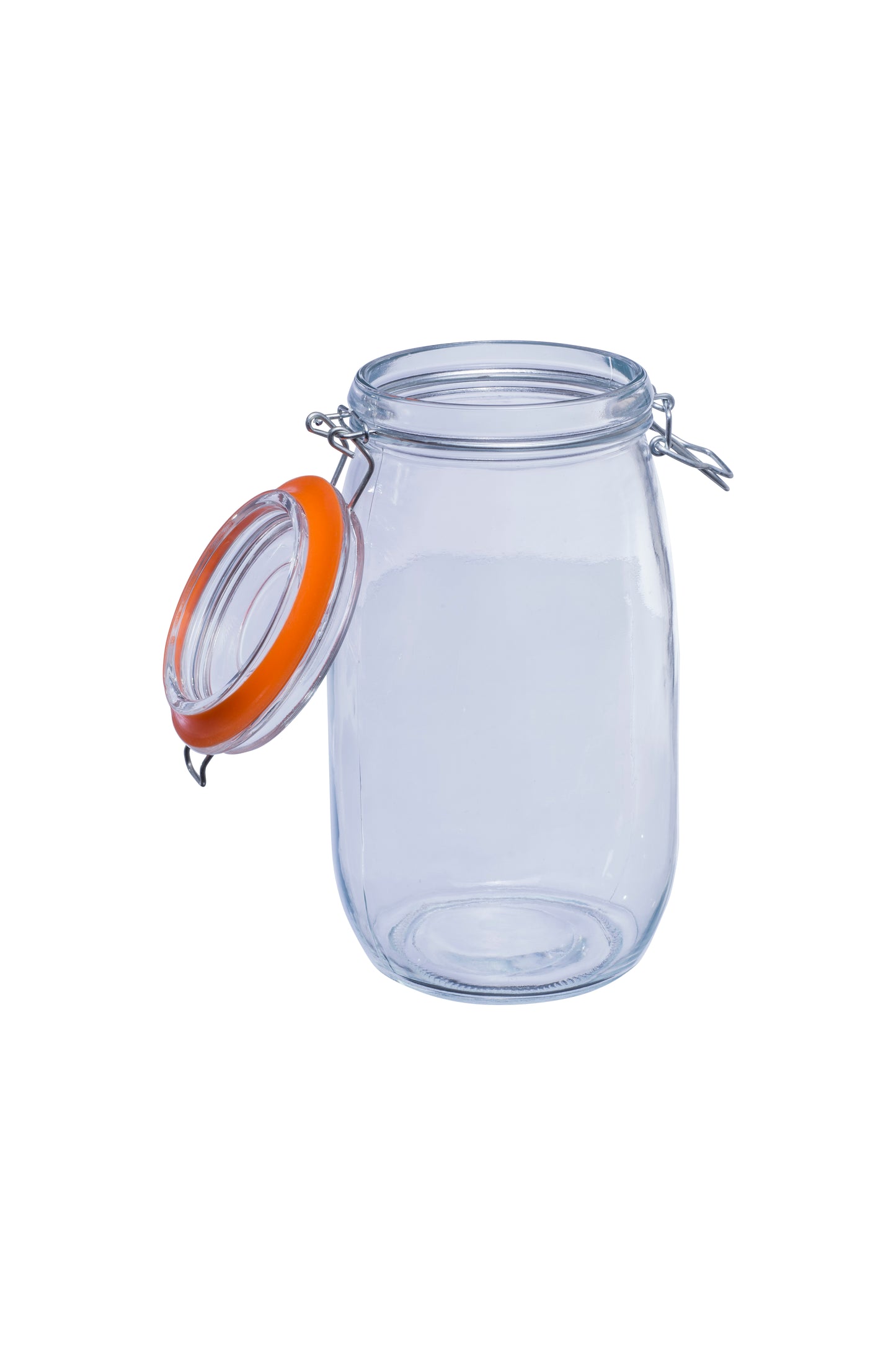 Clip Lock Round Container Orange 1.5 L - Set of 1 Pc