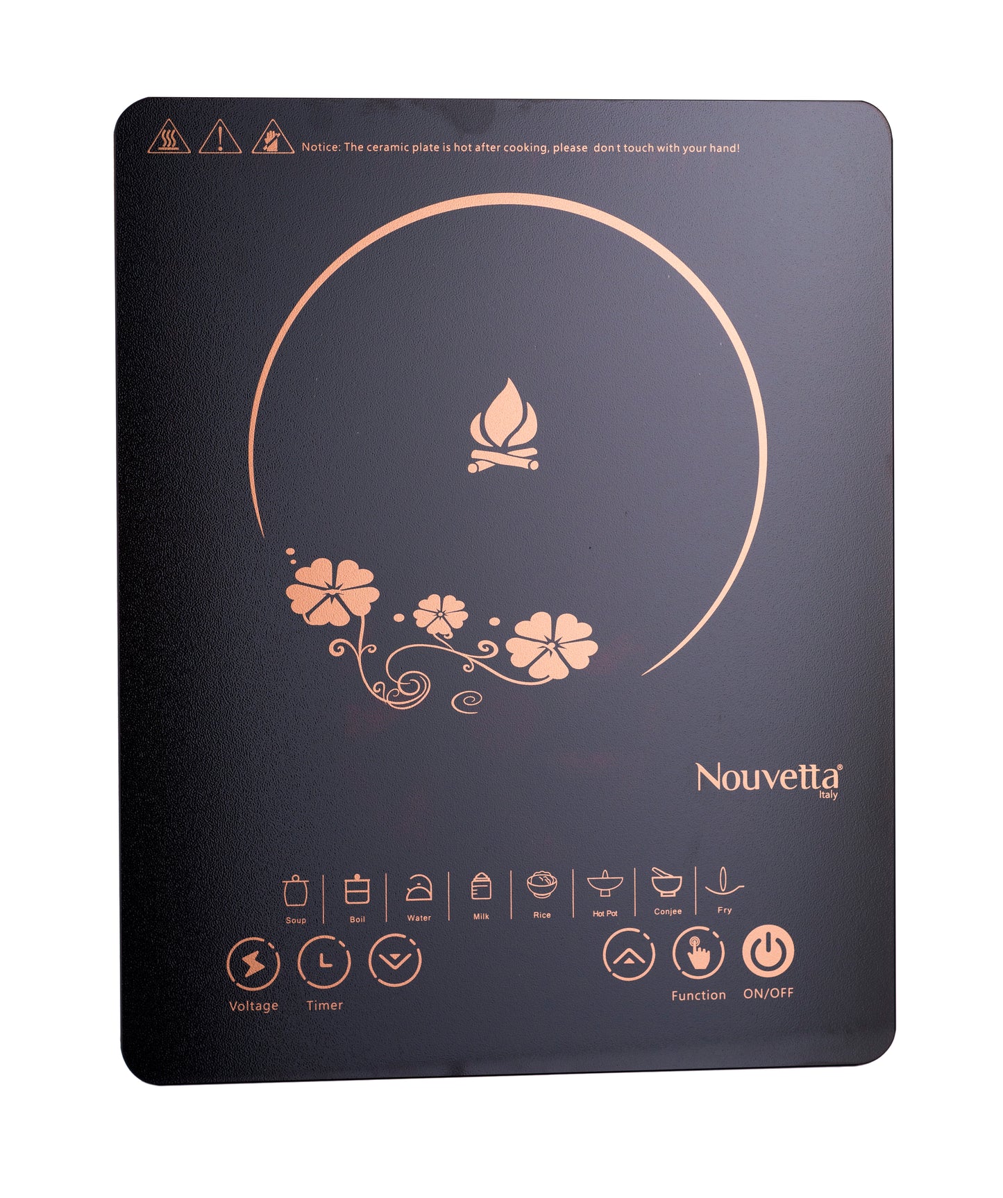 Easy Cook Induction Cooktop - Copper &amp; Pink 2200W