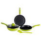 Andria Non Stick Cookware Set Of 5 Pcs 
Green