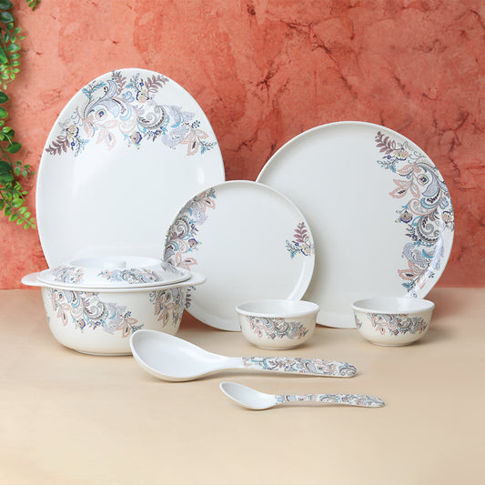 40 PC Ethnic Round 100% Melamine Dinner Set