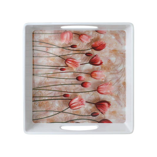 Gardenia Melamine Tray Large – Set of 2 Pcs – Design No. 604