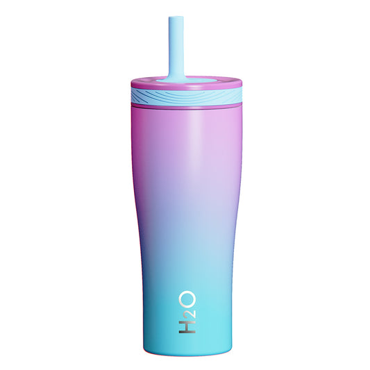Bolt Double Wall Mug With Silicon Straw 600Ml